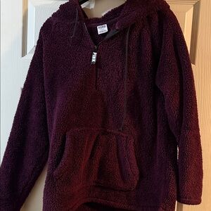 VS Pink Plum Fleece Hoodie